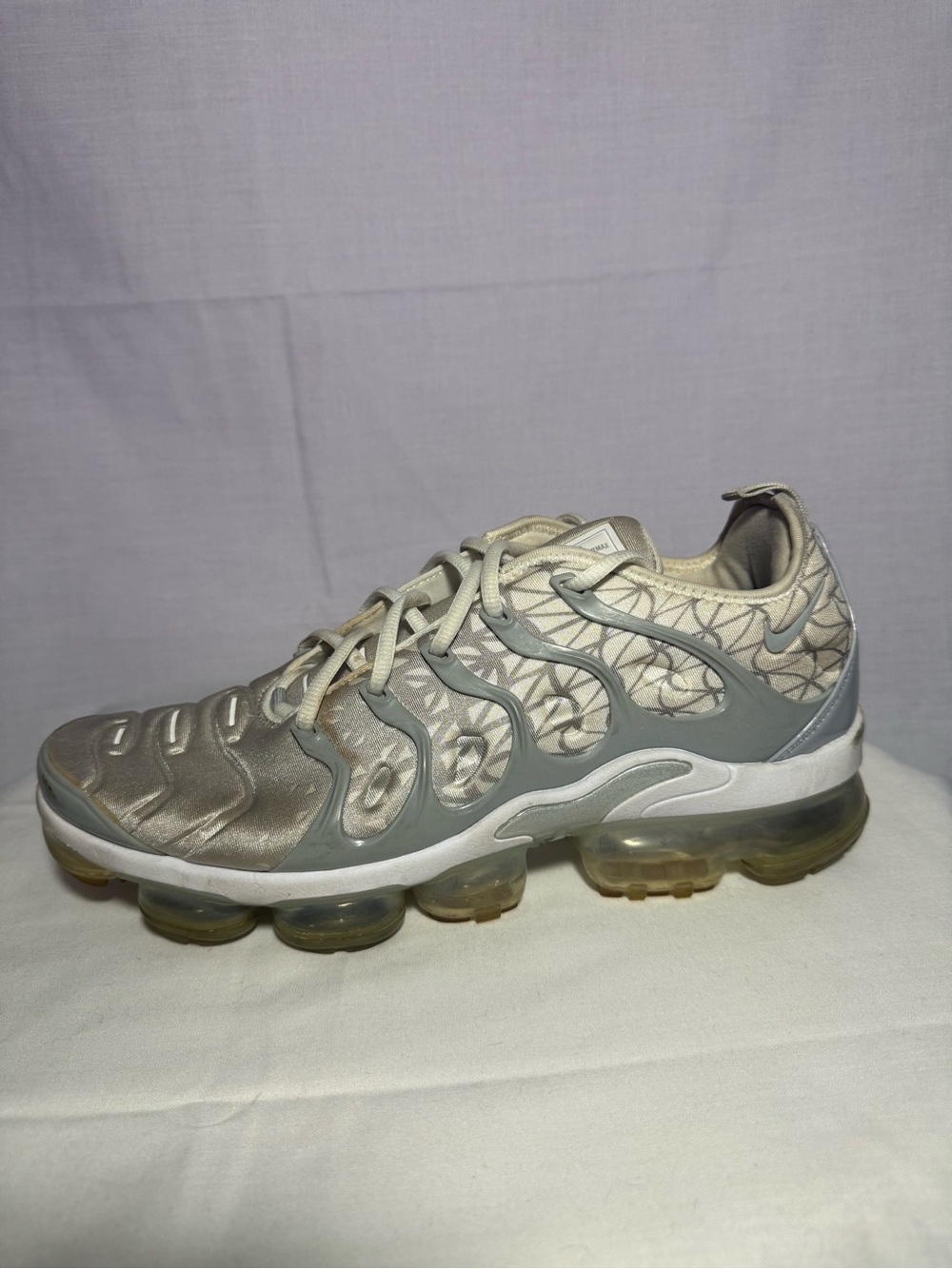 Nike Air VaporMax Plus Silver White Platinum Grey Pattern 924453-106 Men’s 10.5